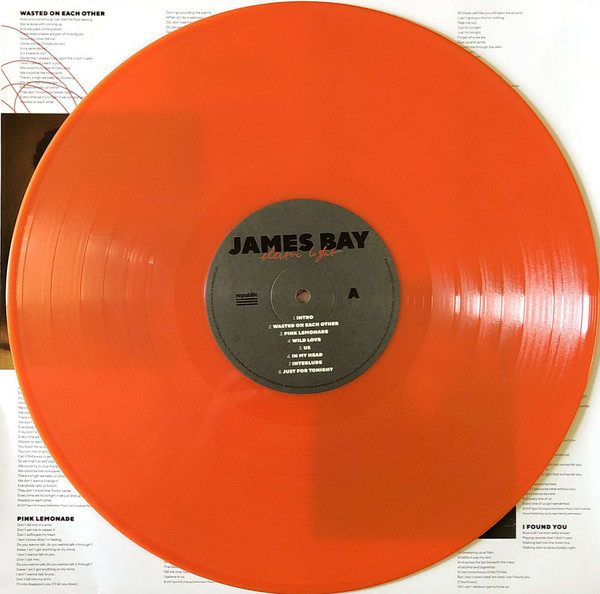 James Bay – Electric Light 1LP (Limited Edition, Orange Colored)