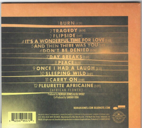 Norah Jones ‎– Day Breaks CD