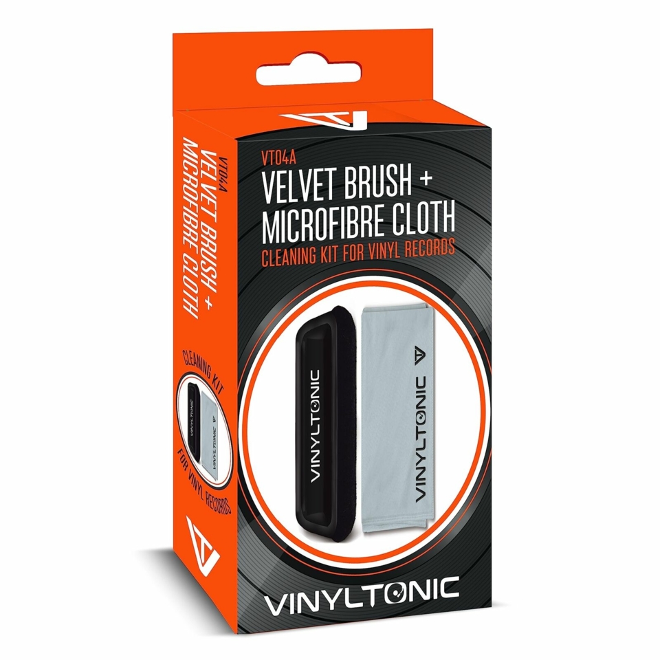 Vinyl Tonic vinilinių plokštelių priežiūros rinkinys - Cloth & Brush Set