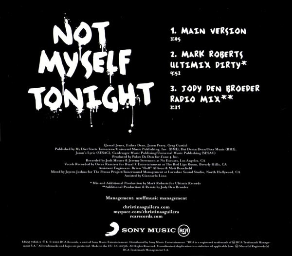 Christina Aguilera – Not Myself Tonight CD