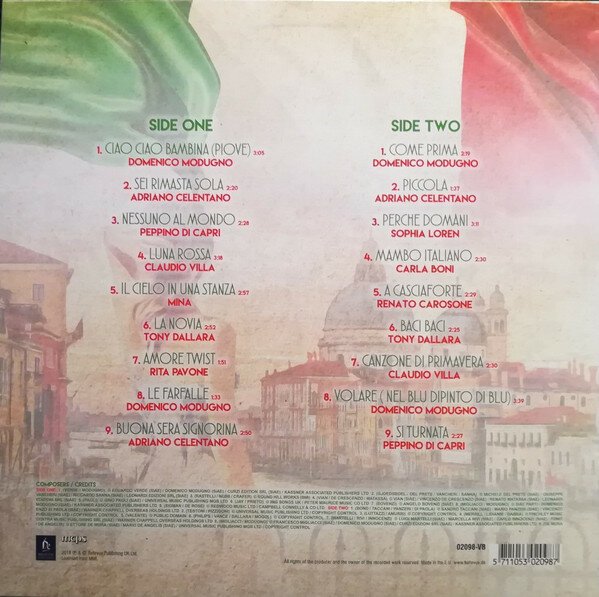 Various – Ciao Italia - Great Songs Of Italy 1LP