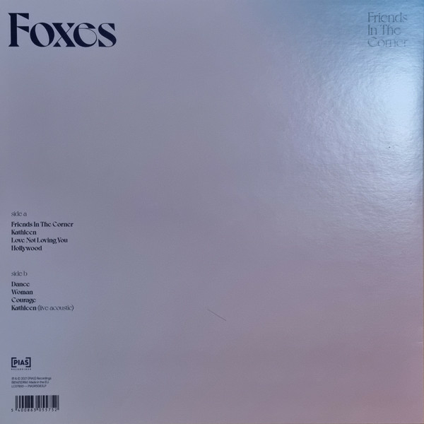 Vinilinė plokštelė - Foxes – Friends In The Corner EP (Clear Vinyl)
