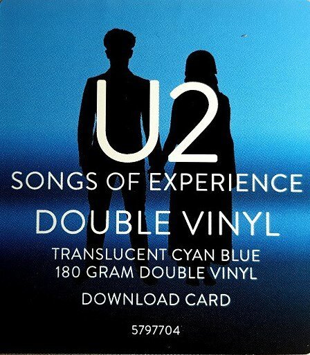 U2 – Songs Of Experience 2LP (Cyan Blue Translucent Colored)