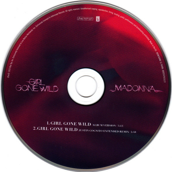 Madonna - Girl Gone Wild CD (būklė - naudota)