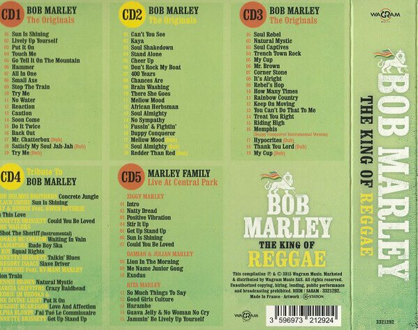 Bob Marley ‎– The King of Reggae 5CD